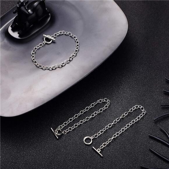 Bulk Bracelet Chains for DIY Jewelry Making Toggle Clasp Link Chains for Women - Picture 6 of 8